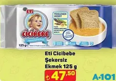 ETİ CİCİBEBE ŞEKERSİZ EKMEK 125 G